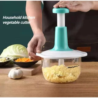 Processador Triturador De Alimentos para Cozinha Manual Com 3 Lâminas Em Aços Afiadas 1,5 Litros