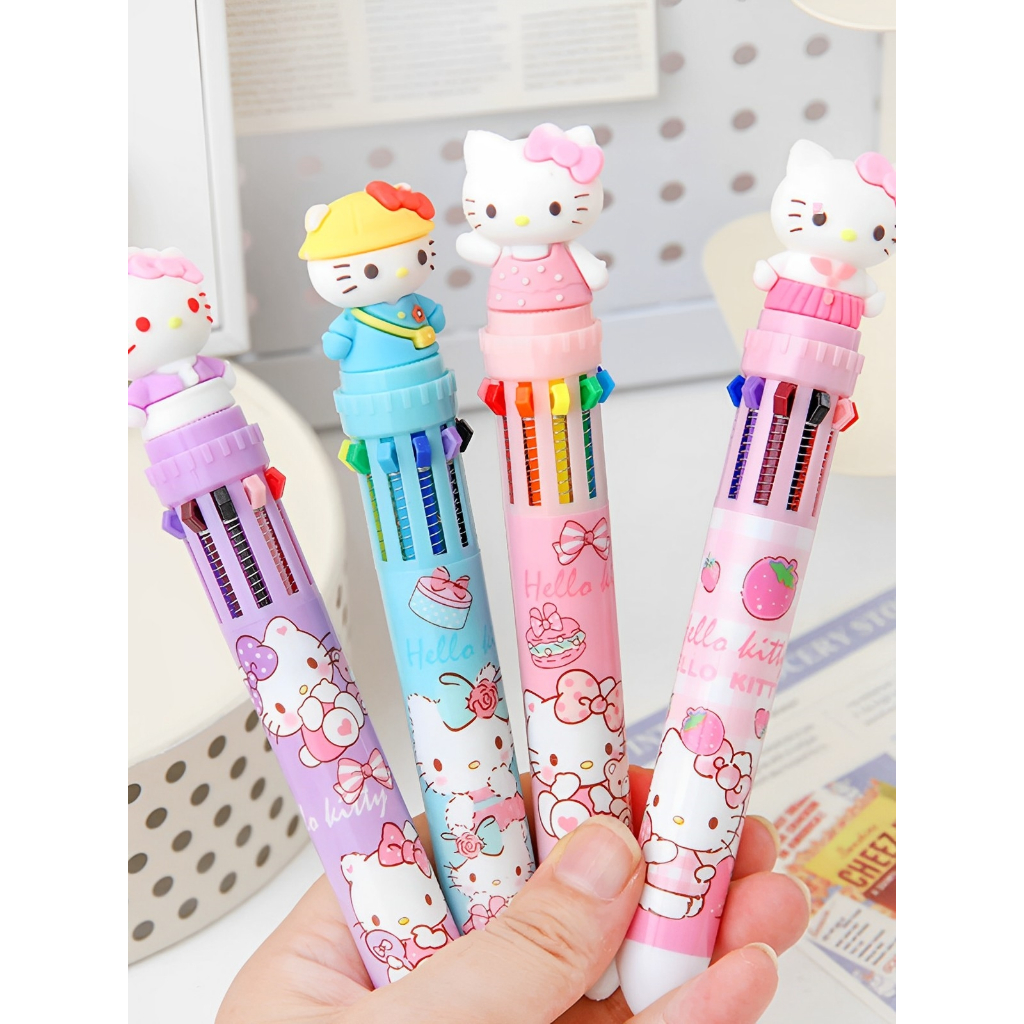 1 caneta 10 em 1 papelaria divertida 10 cores caneta kuromi