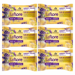 Kit 6 Sabonetes Davene La Flore Flor de Lavanda 150g