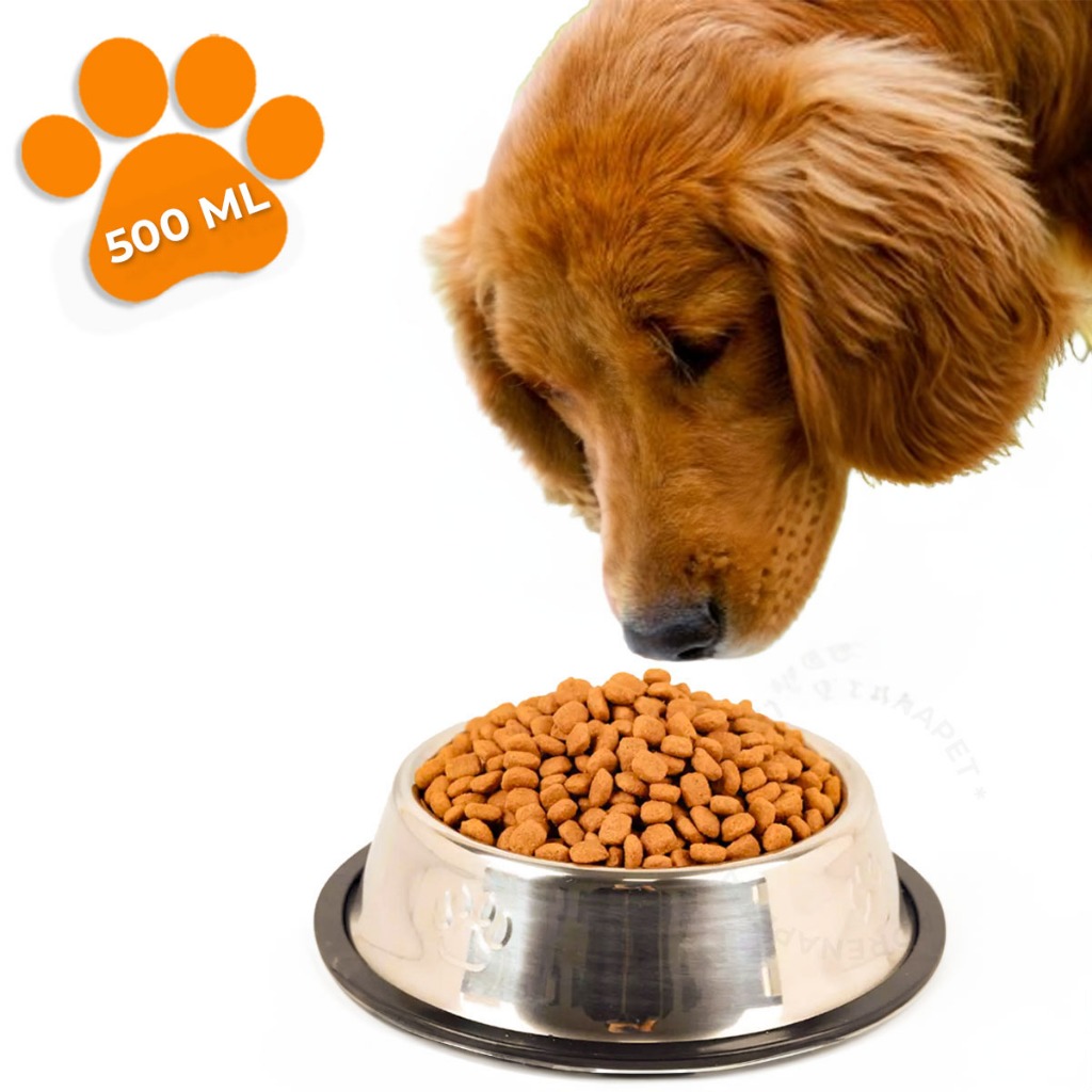 Comedouro Para Gato Cachorro Porte Médio 500ml Inox