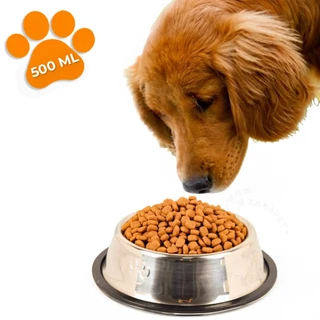 Comedouro Para Gato Cachorro Porte Médio 500ml Inox