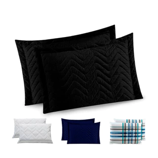 Travesseiro Preto Premium Todas as cores Antialérgico Antibacteriano 50x 70x 16cm