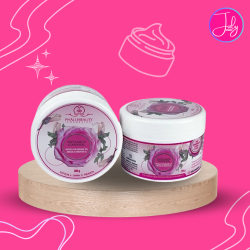 Esfoliante Corporal Rosa Mosqueta e Argila Branca Phállebeauty Skin Care