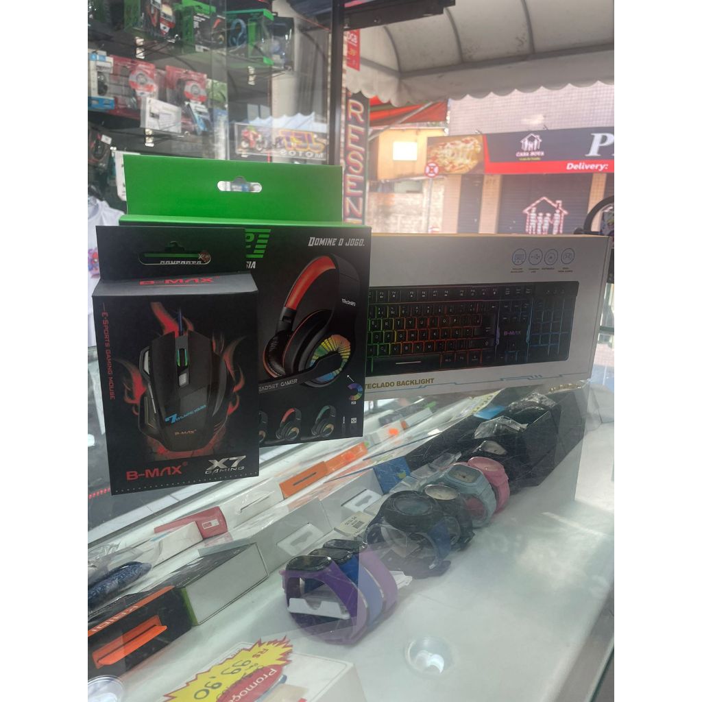 kit gamer teclado semi mecanico bmax + mouse bmax + headset gamer ...