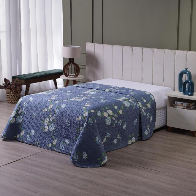 Colcha Cobre Leito Solteiro Estampas sortidas Avulso Slim Face Única Matelado Ultrassônico Com Viés