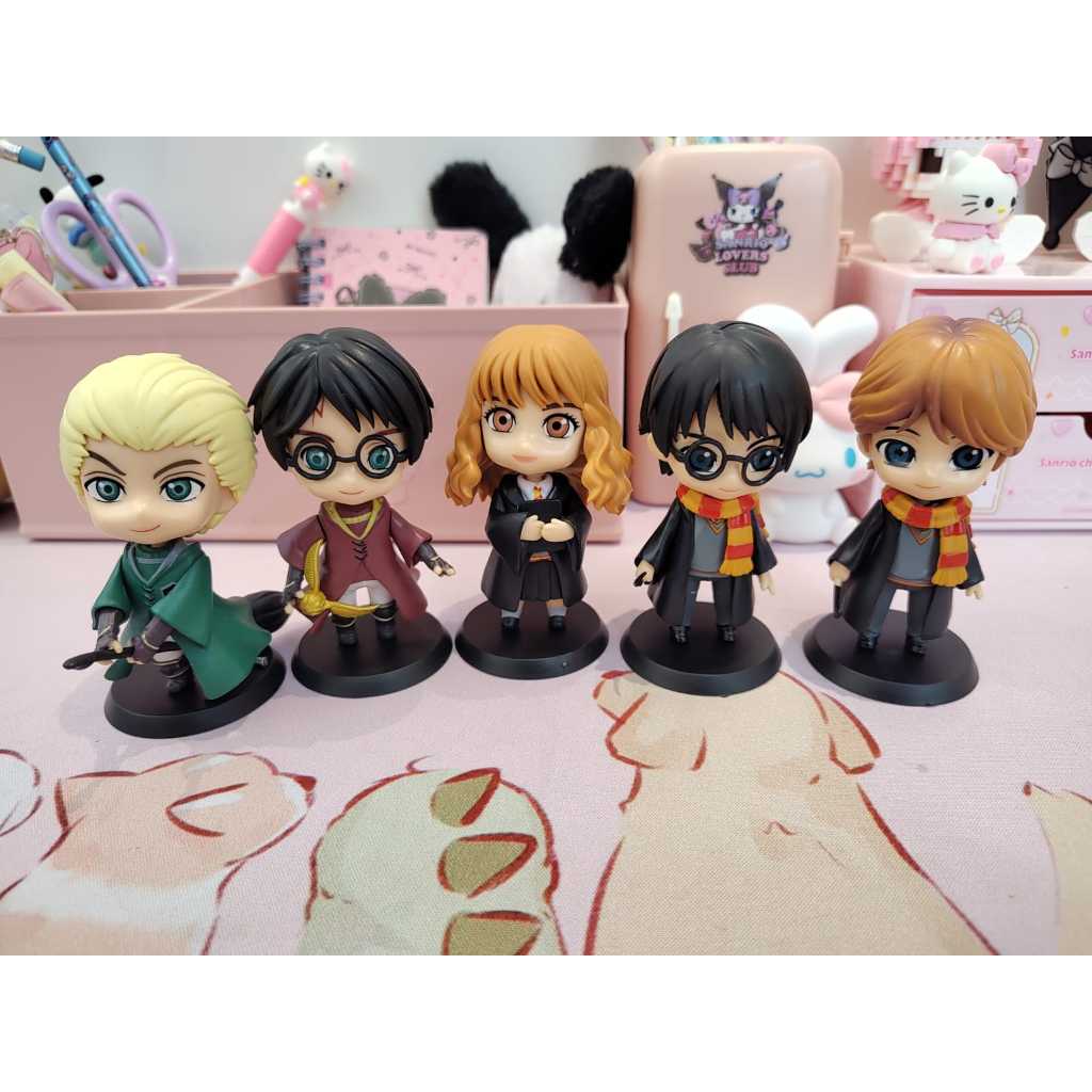Set Harry Potter - Harry Potter, Harry P. com pomo, Hermione, Ron, Draco