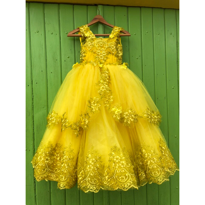 Vestidos Infantis Vestido Mae E Filha Amarelo Vestido Infantil De