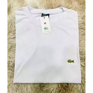 29,99 Camiseta Lisa Tecido Algodão Bordado Lacoste Super Promoção 100%
