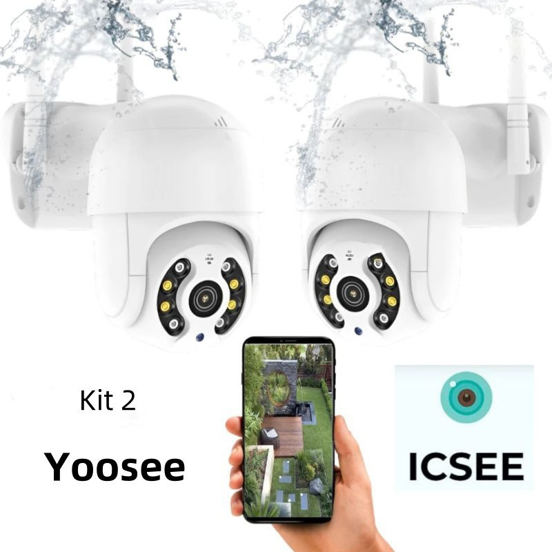 Kit Câmera A8 de Segurança Externa IP66 à Prova d'água HD Visão Noturna Visão 360 Graus