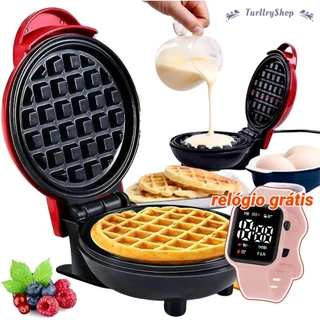 Mini Máquina de Waffles Elétrica Portátil Casa Cozinha Fazer Waffle Panquecas Automático 110V e 220V Panela Elétrica De waffle Quiche De Forno Eggette maker Mini Ferro