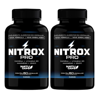 2 Potes Nitrox Pro com 120 Cápsulas - Envio Já