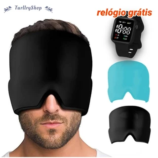 Touca Dor de Cabeça Chapéu De Alívio Da Enxaqueca Máscara De Terapia Fria Quente Confortável Touca Chapéu Alívio De Migraína Gel Terapêutico Quente Frio Gelo Envoltório Anti Estresse Dor Cabeça Enxaquecas Máscara De Olhos