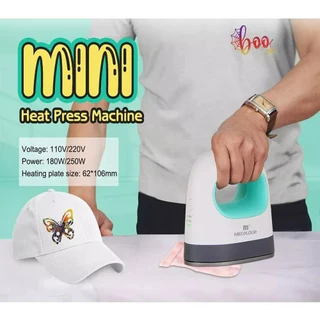 Mini Prensa Térmica para Personalização de Roupas, Chapéus, Sapatos e Meias D-SUB