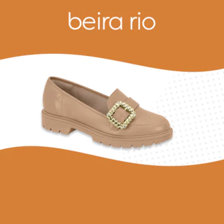 Sapato Feminino Mocassim Loafer Tendência Tratorado Beira Rio Conforto Promoção
