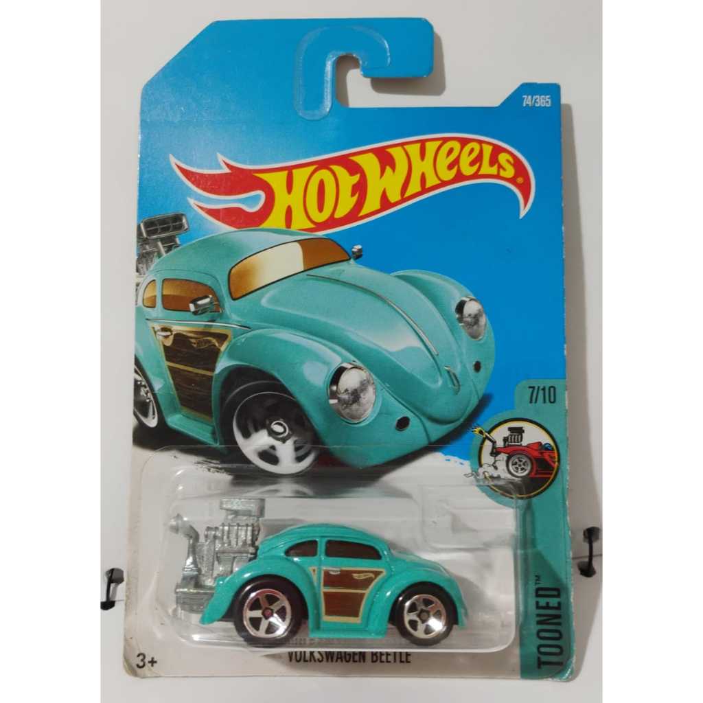 Hot Wheels Volkswagen Beetle Fusca Tooned azul | Shopee Brasil