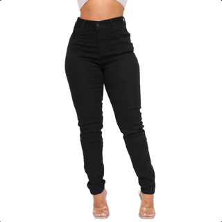 Calça Jeans Feminina Com Lycra Cintura Alta Skinny e Elastano Promoção