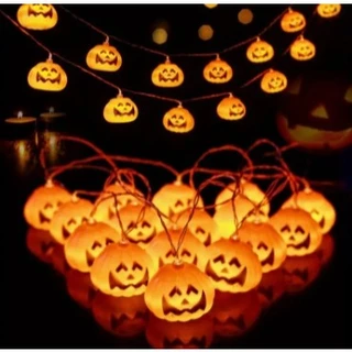Pisca Pisca Abóbora Halloween 2 Metros com Luz LED-Artigos de Decoração Halloween Festa Horripilante