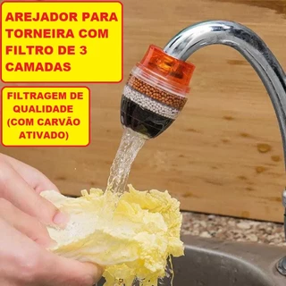 BIco Arejador Para Torneira Com Filtro De 3 Camadas Com Carvão Ativado Filtragem Água Material