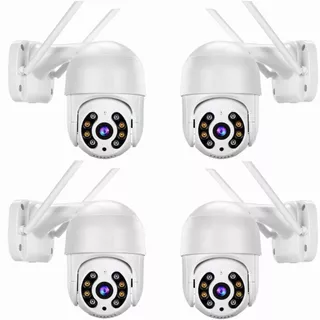 Kit 4 Câmeras de Segurança YOOSEE Resistente a Água Full HD WiFi Sem Fio 360 Infravermelho Envio Imediato