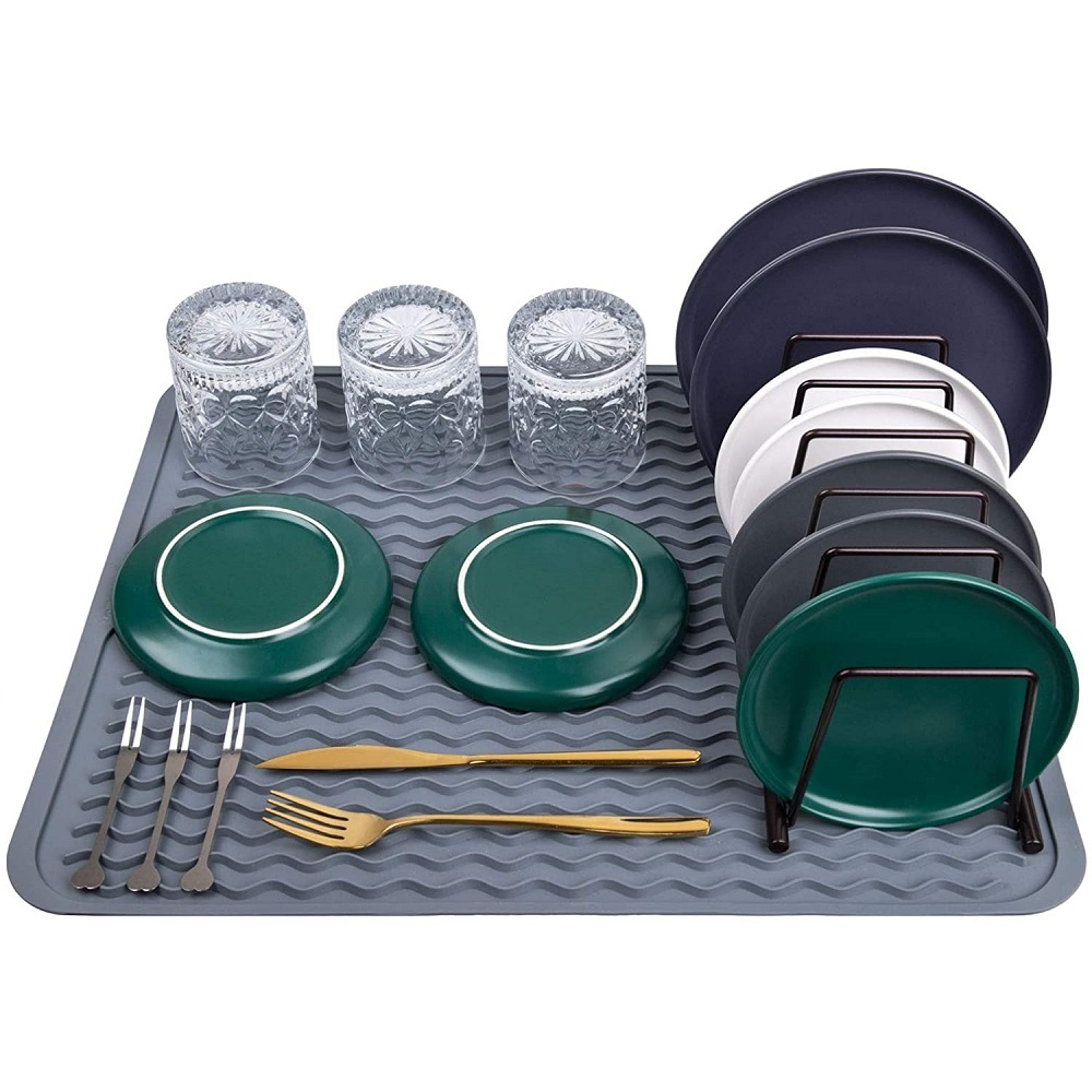 Tapete de Silicone Multiuso Escorredor de Louça Antiderrapante Resistente a Calor Bartender 30X40