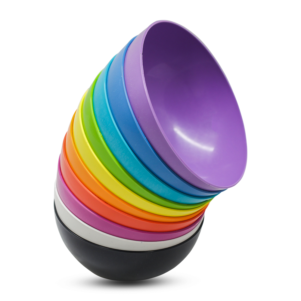 Kit 5 Potes Cozinha 380ml Tigelas Cumbucas Bowls Plástico Colorido Vivas Açaí Sorvete Doce Salgado