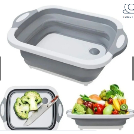 Tábua Bacia Cesta Retrátil Silicone Multifuncional Cozinha