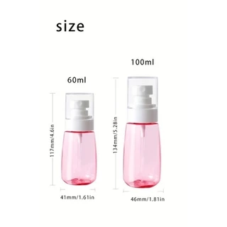 60ml 100ml Frasco de Spray de Viagem Cosméticos Cosméticos Álcool Repelente de Mosquitos Sub-garrafa Líquida