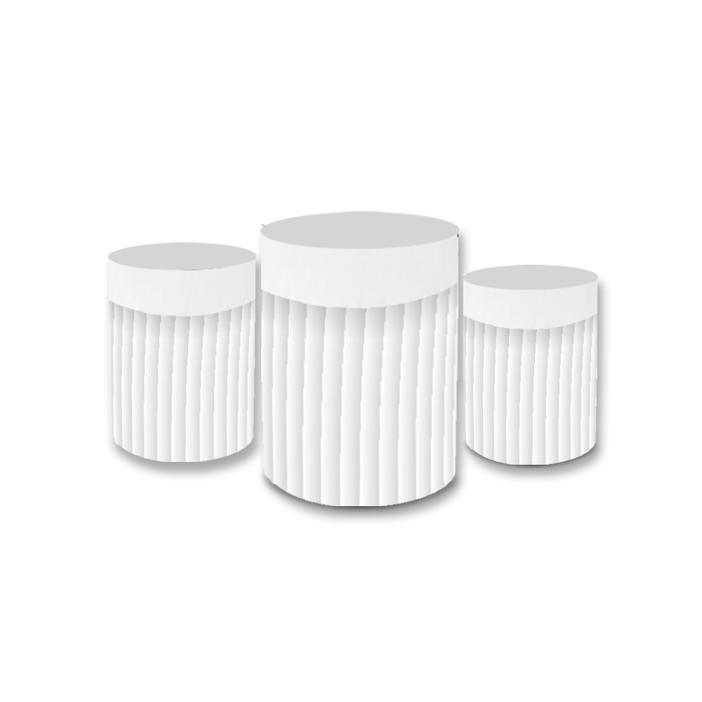 Kit Trio + 3 Capa Cilindro C/ Elástico Sublimado Decoração Infantil Ripado Veste Fácil Básico Oferta Promoção Ho Baby