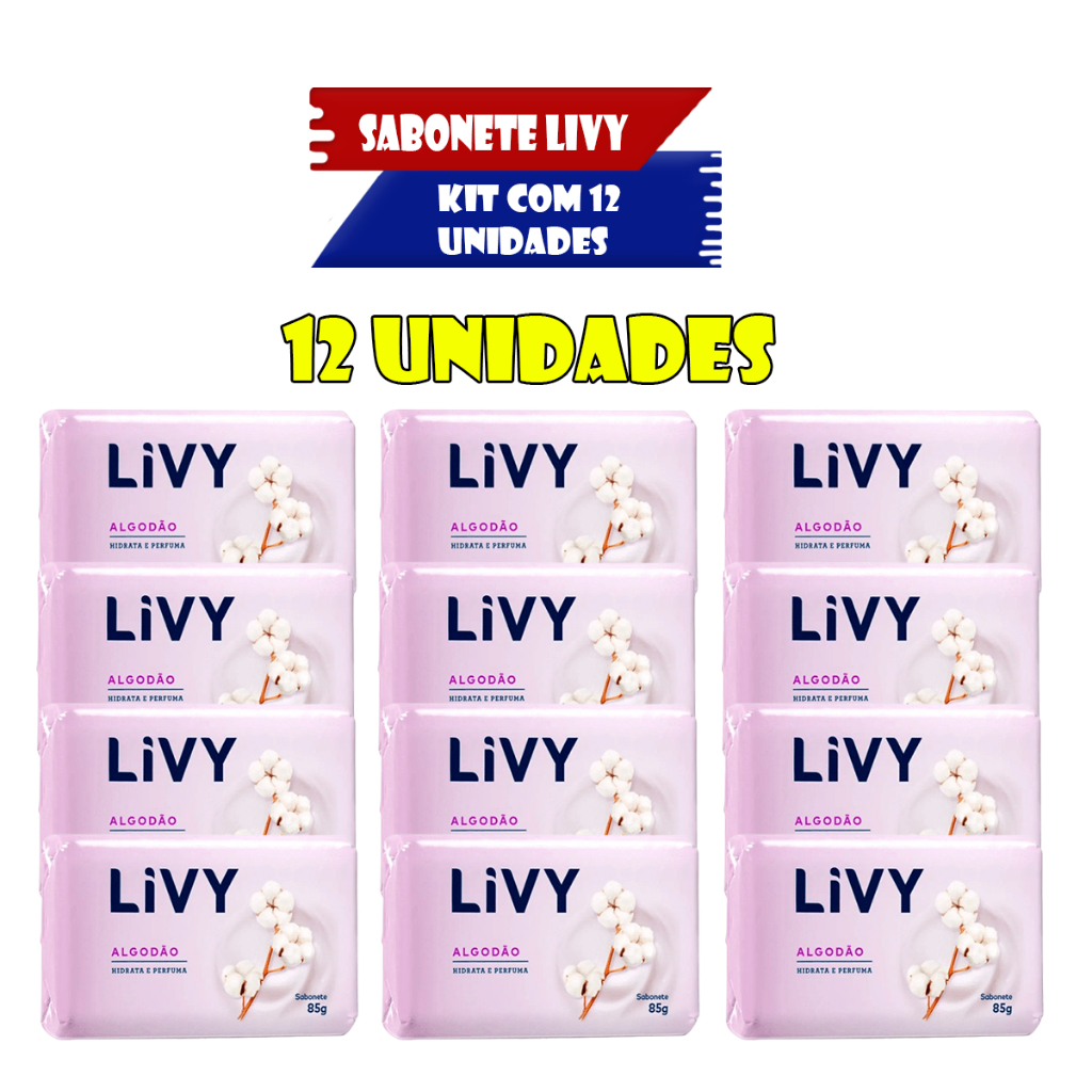 Sabonete Livy Pacote Com12 Unidades 85g | Shopee Brasil