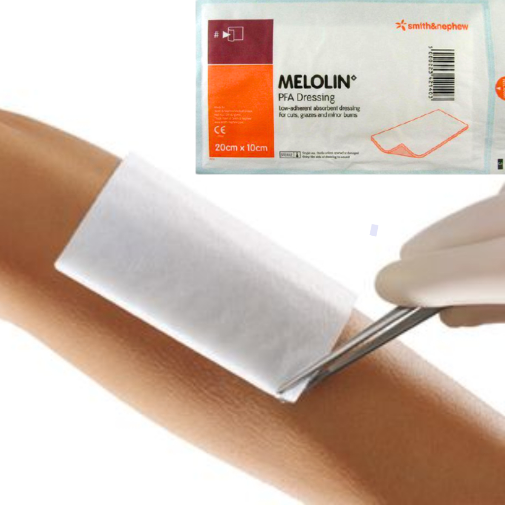 Kit C/10un - Curativo Melolin 20cmx10cm Compressa Absorvente Não