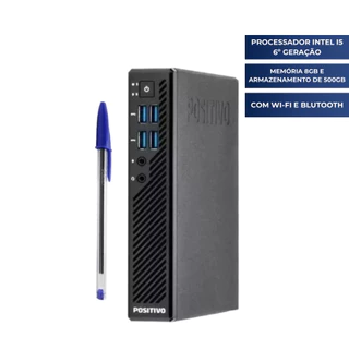 Computador MIni PC Positivo Intel Core i5 6th Memória 8GB HD 500GB Windows 11 com Wif-fi e Bluetooth