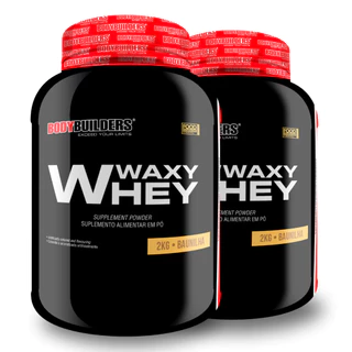 Kit 2x Whey Protein Waxy Whey Pote 2kg - Suplemento Para Ganho de Massa Muscular - Bodybuilders