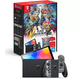 Nintendo Switch + Super Mário Smash Bros Ultimate + 3 Meses de Assinatura Nintendo