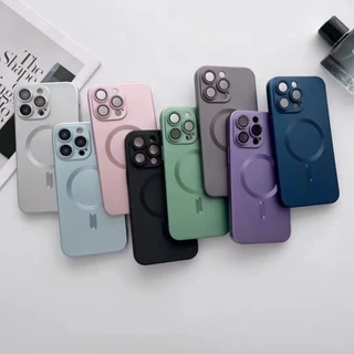 Kit 2 Capinhas Magnéticos Revestimento Metálico iPhone 11 12 13 14 15 Plus Pro Max Silicone Proteção