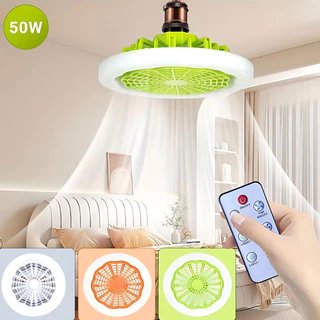 Kit 2 Ventilador De Teto Com Lâmpada Led E Controle Remoto Ventilador De Soquete