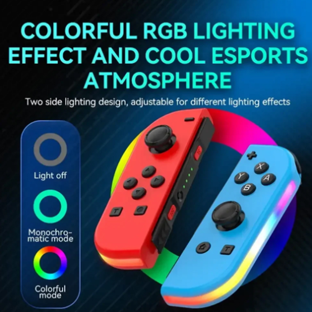 Controle Joystick S/fio N-switch Joy-con L+r Personalizado Grip