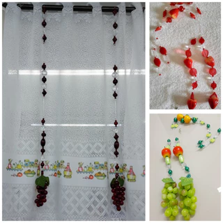 Pingentes De Cortina Cozinha 80cm Par de Frutas Alta Qualidade e Durabilidade Para Suas Cortinas
