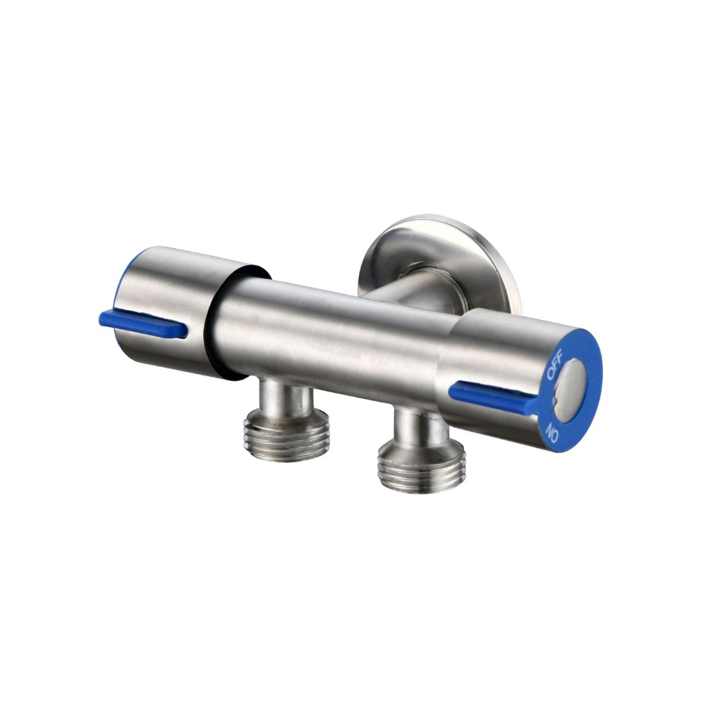 Registro Torneira Válvula Dupla Saída 1/2 para Banheiro Cozinha Área de Serviço Lavabo