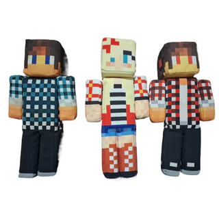 Lote de brinquedo Pelúcias Zr toys Boneco Articulado Minecraft de Espuma Mundo Minecraft