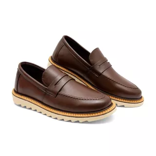 Sapato Oxford Masculino Elegante Mocassim De Couro Legitimo Com Solado Costurado Macio Super Leve e Elastico Ajustável