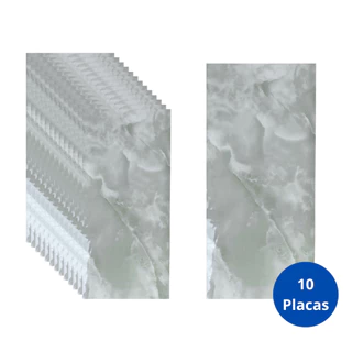 Kit 10 Placa Mármore 3D Autoadesiva 30X60cm Alto Brilho Diversos Modelos
