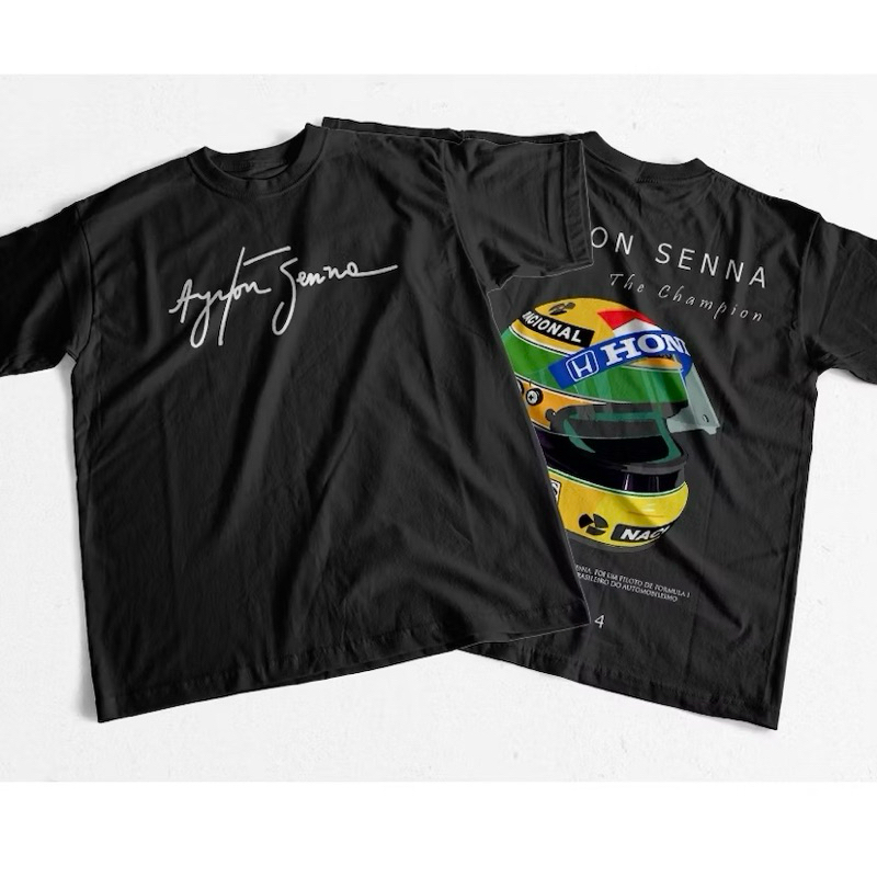 camisetas básica confortável Ayrton Senna￼ desenho envio rápido