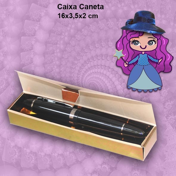 Embalagem Caixa para Caneta em papel Laminado Colorido - Medidas: 16x3 ...