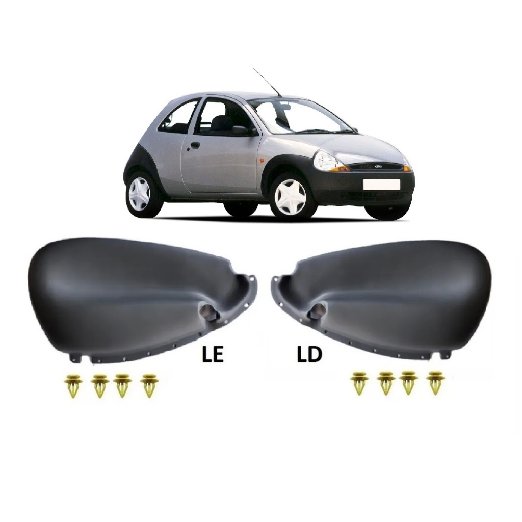 Par Forro De Porta Plastico ABS Ford Ka Cinza Liso - Anos 1997 A 2007