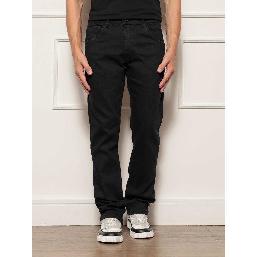 Calça Preta Masculina Jeans Tradicional Slim Premium | Shopee Brasil