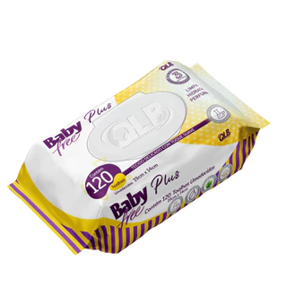 KIT COM 12 LENÇOS/TOALHAS UMEDECIDAS BABY FREE PLUS C/120 TAMPA FLIP-TOP