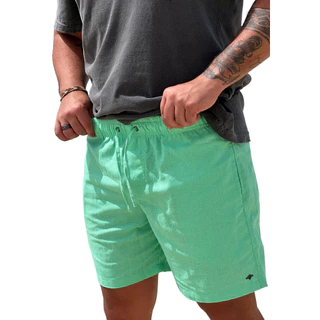 Short Linho Bermuda Praia Verão Curto Mauricinho Top Verde Claro