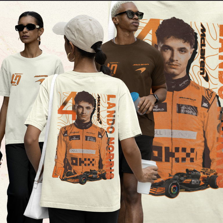 CAMISETA LANDO NORRIS 4 COLEÇÃO SUMMER [100%algodão]