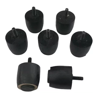 Pé De Cama Box Kit 6 Pés 4cm Preto Casal Solteiro Móveis Base mini Pezinho Universal