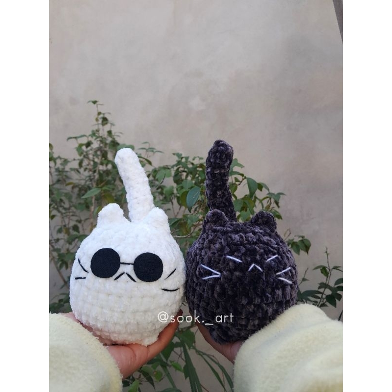 Gojo e Geto Cat - Pelúcia- Jujutsu Kaisen - Amigurumi - Crochê